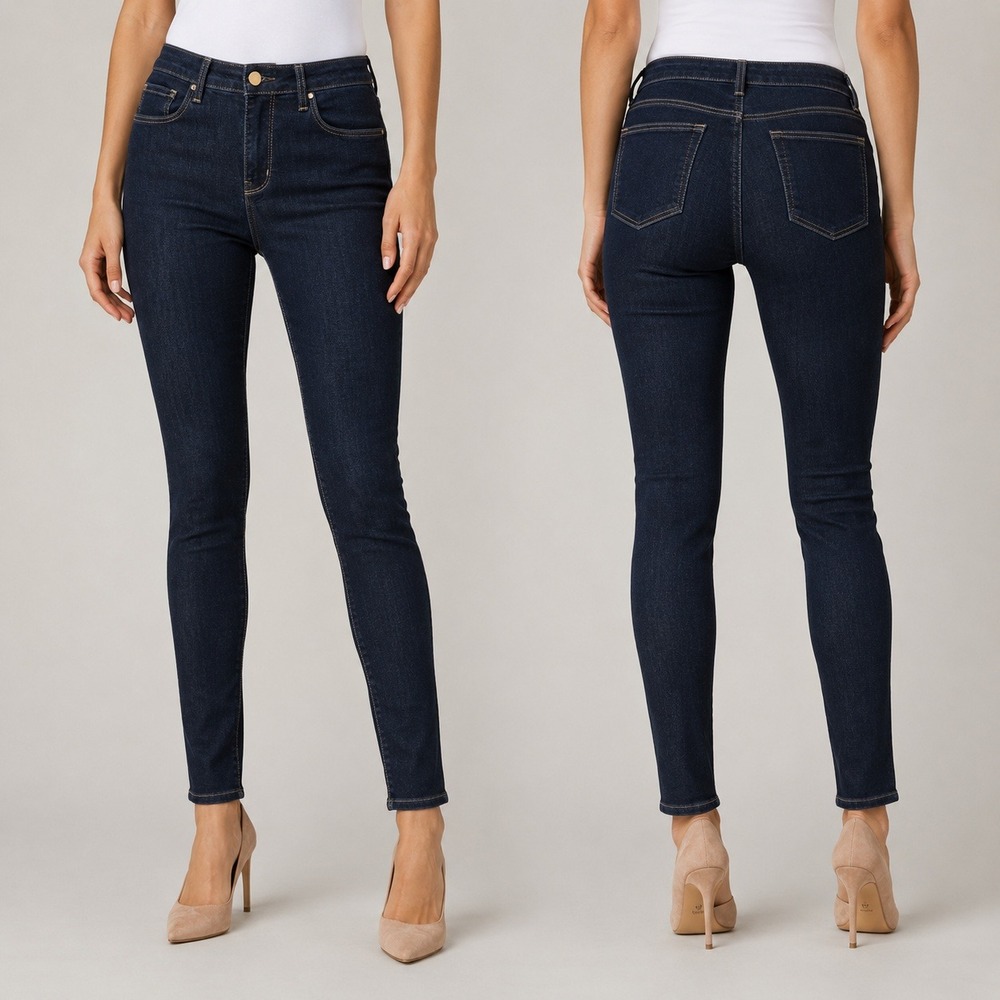L'AGENCE Margot High Rise Skinny Jeans Dark Indigo Blue Denim Size 27
